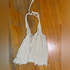 Urban outfitters striped linen beige dress